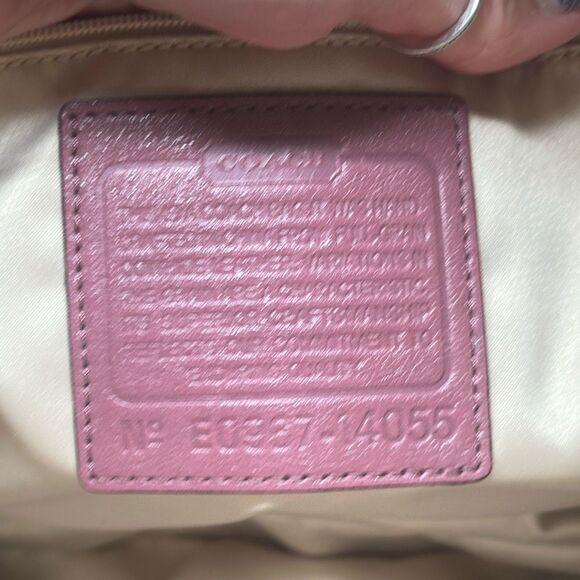 Coach Dual Carry Handbag Dusty Rose Tote Purse Pocketbook E0967-14055 - Picture 8 of 10